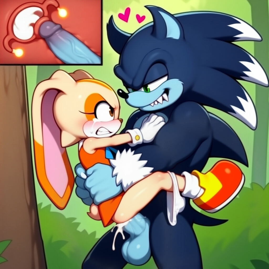 age_difference ai_generated angry anthro anthro_on_anthro artaeum blush bottomless clenched_teeth cream_the_rabbit crying_with_eyes_open cub cum_in_pussy cum_in_uterus cum_inside cum_splatter forced forest furry_only glowing_ovaries hearts_around_head hedgehog_humanoid holding_partner implied_impregnation implied_penetration impossible_fit impregnation interspecies large_penis larger_male muscular_male orange_dress outdoors ovaries panties_around_leg petite_female pushing_away rabbit_ears rabbit_girl rape sega sex shoes size_difference sonic_(series) sonic_the_hedgehog sonic_the_hedgehog_(series) sonic_the_werehog straight struggling testicles vaginal vaginal_penetration x-ray young younger_female