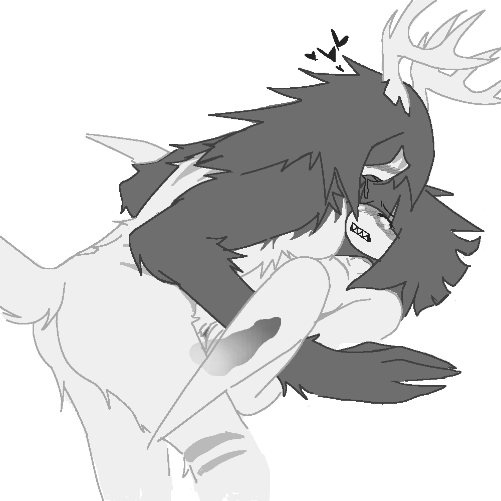 1futa 1girls antlers bare bare_arms bare_shoulders black_and_grey black_and_white black_arms blush blush_lines closed_eyes comission completely_nude deer_girl drool drooling duo female female_focus female_penetrated fpe fully_nude_female fully_nude_futa fundamental_paper_education futa_on_female futanari_penetrating greyscale heart_symbols helpless_female helpless_girl knot knotted_penis knotting light-skinned_female light-skinned_futanari looking_pleasured mating_press mating_season miss_bloomie_(fundamental_paper_education) miss_thavel_(fundamental_paper_education) on_top on_top_of_another penetration penile_penetration rape sex simple_background tears tears_of_pain teary_eyes thighs white_background x-ray yuri
