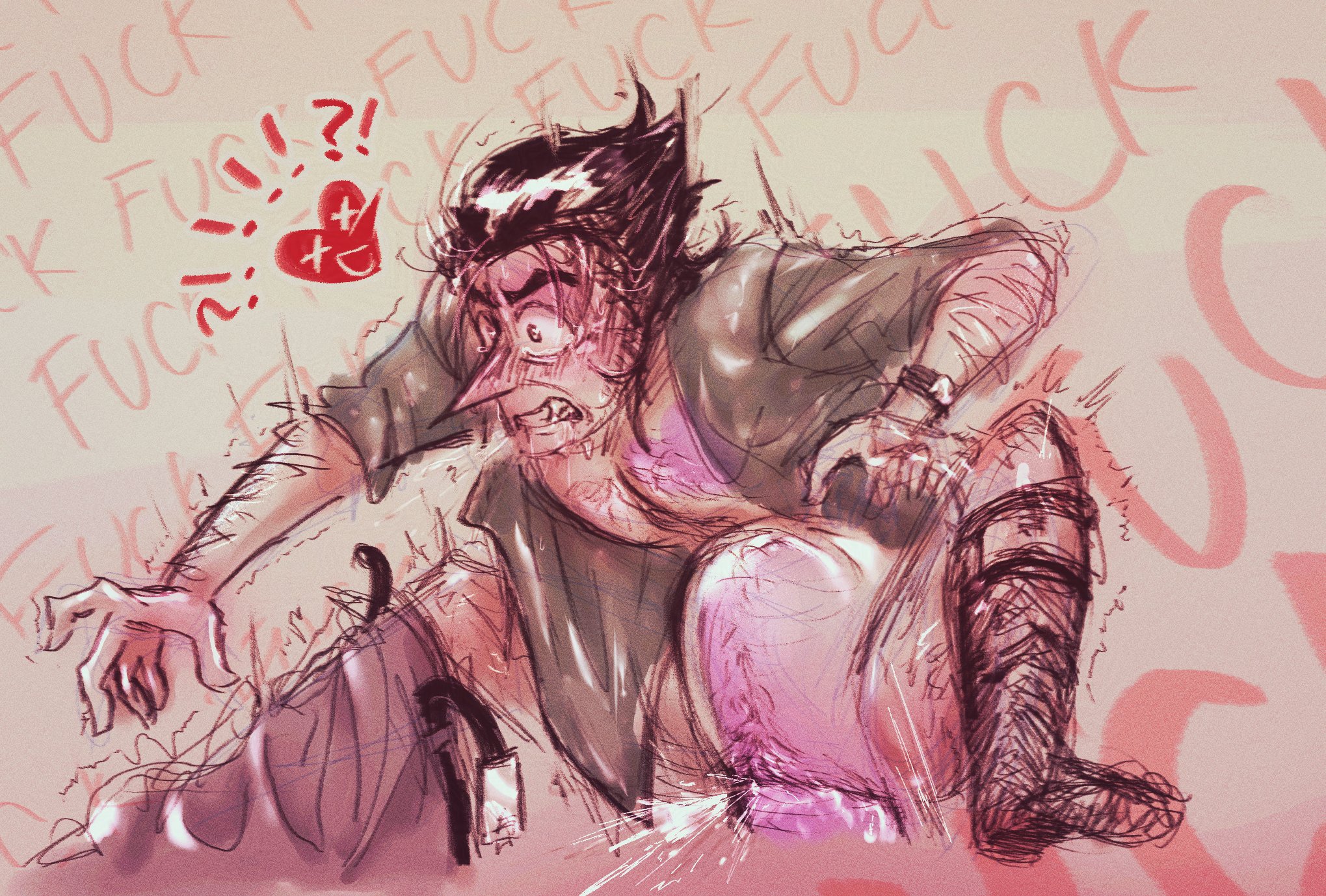 arm hair, background text, belly bulge, blush, blushing, body hair, cry, crying, crying with eyes open, cuntboy, cuntboy on male, cuntboy penetrated, cuntboy/male, deltarune, deltarune chapter 2, deltarune chapter 3, eyes wide open, intersex, juice, juices, male, pussy, pussy juice, semi clothed, semi nude, shaking, shaking lines, spamton g spamton, stomach bulge, sweat, sweating, sweaty, tears, tenna (deltarune), text, text in background, trans male, trans man, transmasc, tv timers, twitching, vaginal fluids, vaginal juices, vaginal penetration, vaginal sex, wide eyed