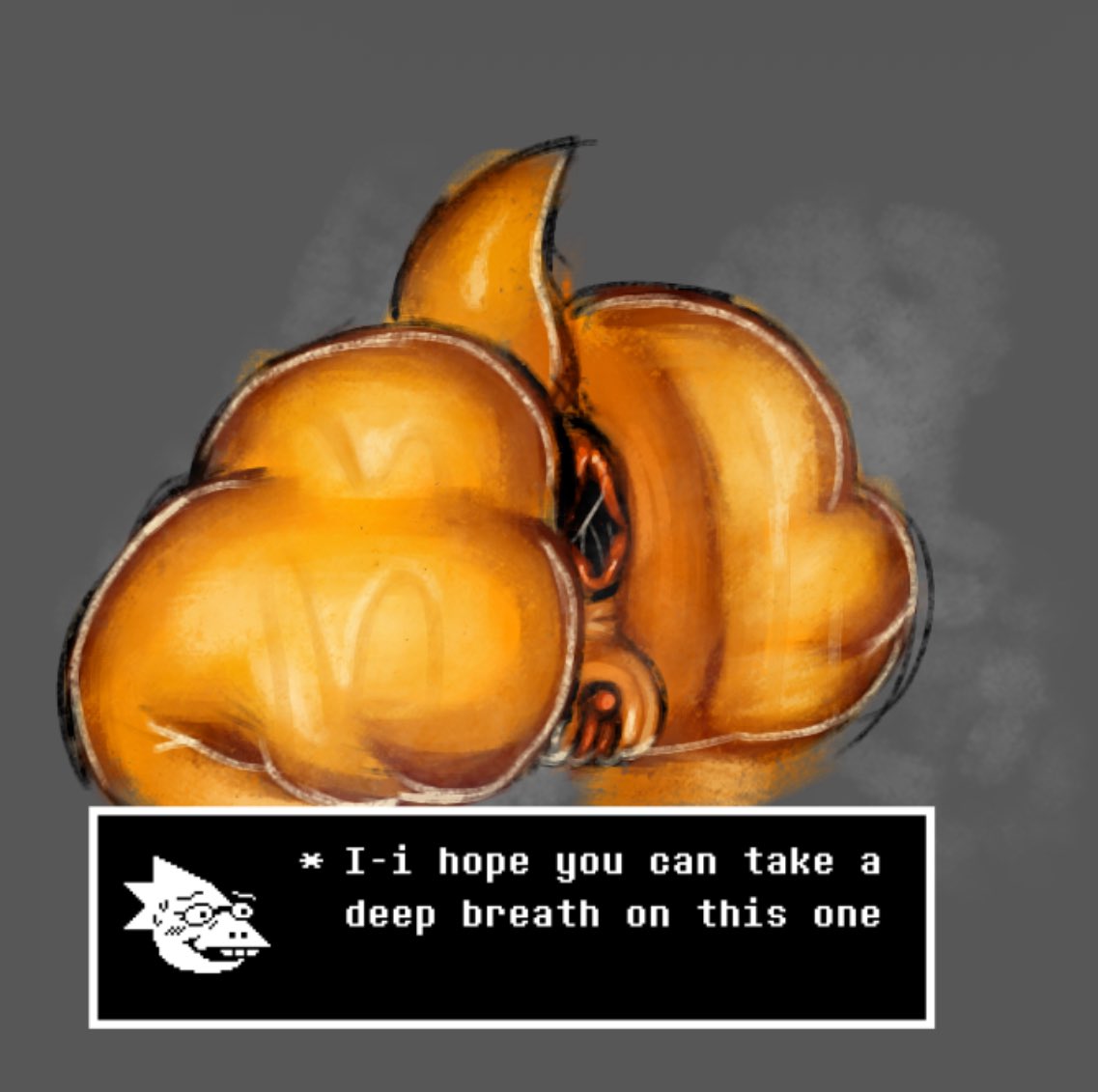 1girls, 2d, alphys, anthro, anus, ass, ass focus, asshole, big ass, deltarune, disumisu2, dripping, english text, female, female only, freaky2weak, large ass, monster, musk, naked, no background, pussy, reptile, solo, sweat, tail, talking, text, undertale, undertale (series), vagina, yellow body