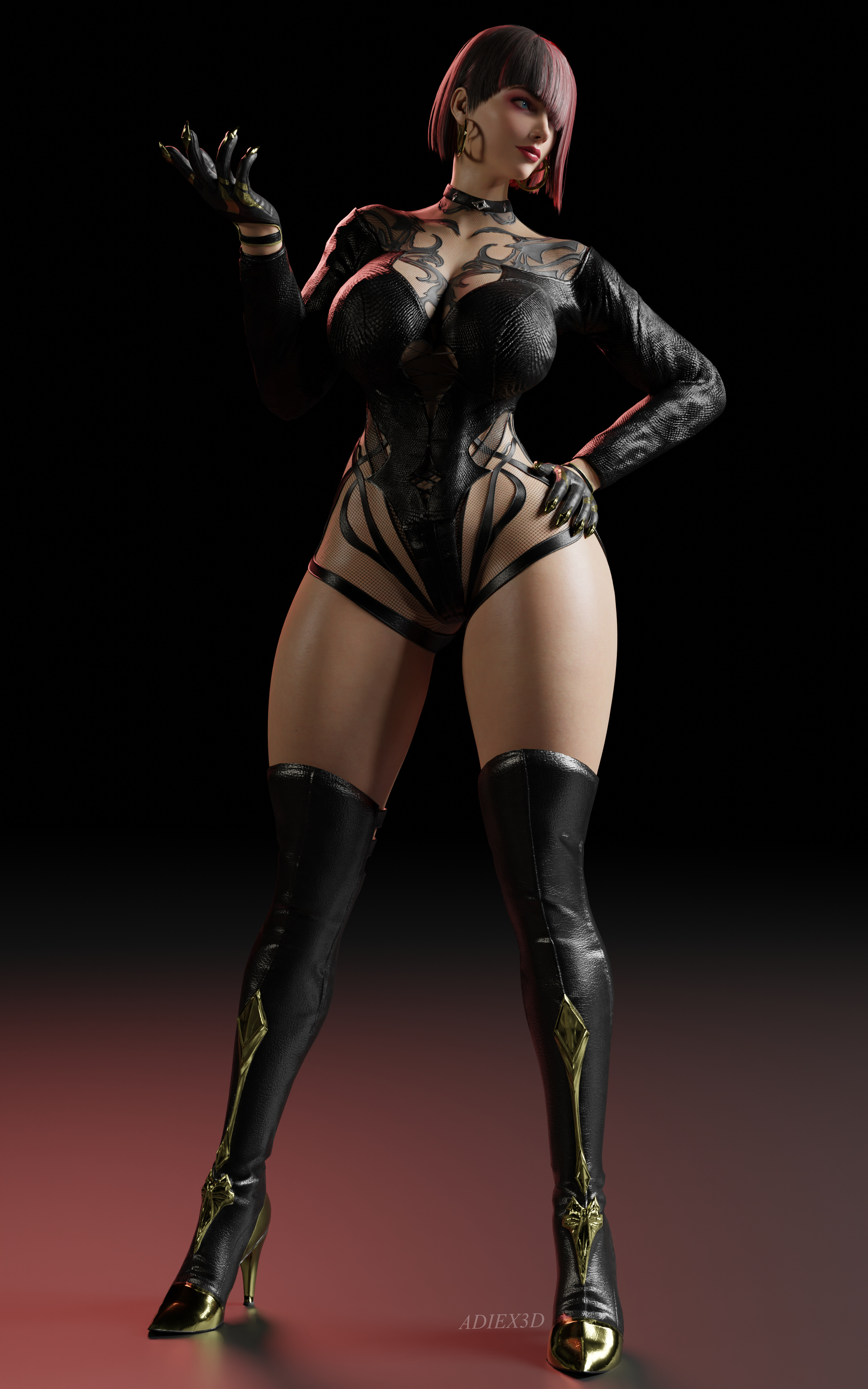 1girls, 3d, adiex3d, anna williams, ass, ass focus, big ass, female, female only, tekken, tekken 8, thick thighs