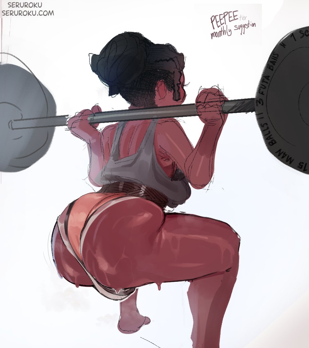 1boy african african_femboy ass_focus back_view barbell barbell_squats big_ass dark-skinned_femboy dark-skinned_male dark_male_only dark_skin dreadlocks exercise exercise_clothing fat_ass femboy male male_only panties seruroku sissy solo solo_focus solo_male squats squatting swamp_ass sweating sweaty sweaty_ass sweaty_body sweaty_butt tied_hair working_out workout workout_clothes