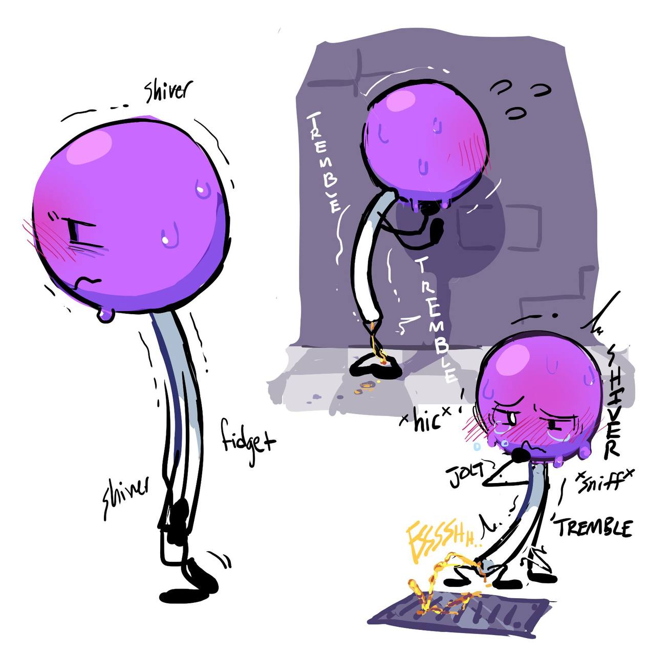 battle_for_dream_island bfb bfdi brush female_only kint kint_bfdi lollipop_(bfdi) not_human object_shows peeing peeing_self piss_kink tears urine