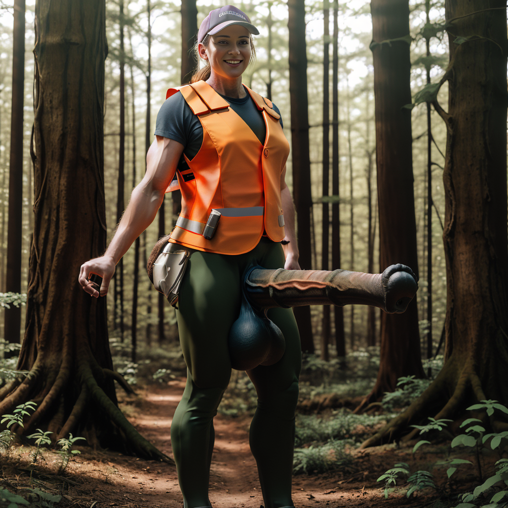 ai_generated futanari hunter intersex stable_diffusion woods