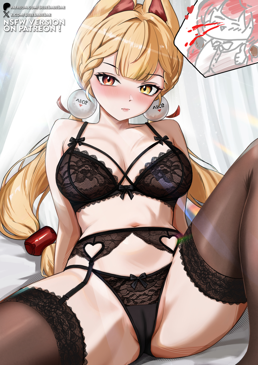 alice thymefield, lingerie, nosebleed, sexy, sexy female, sexy pose, zenless zone zero