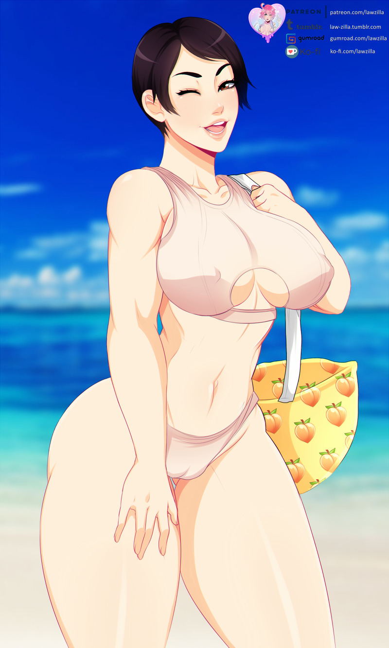 1girls, beach, big breasts, bikini, breasts, cameltoe, cleavage, female, female only, large breasts, law-zilla, looking at viewer, pussy, rainbow six, rainbow six siege, solo, tagme, tom clancy, ying (rainbow six)