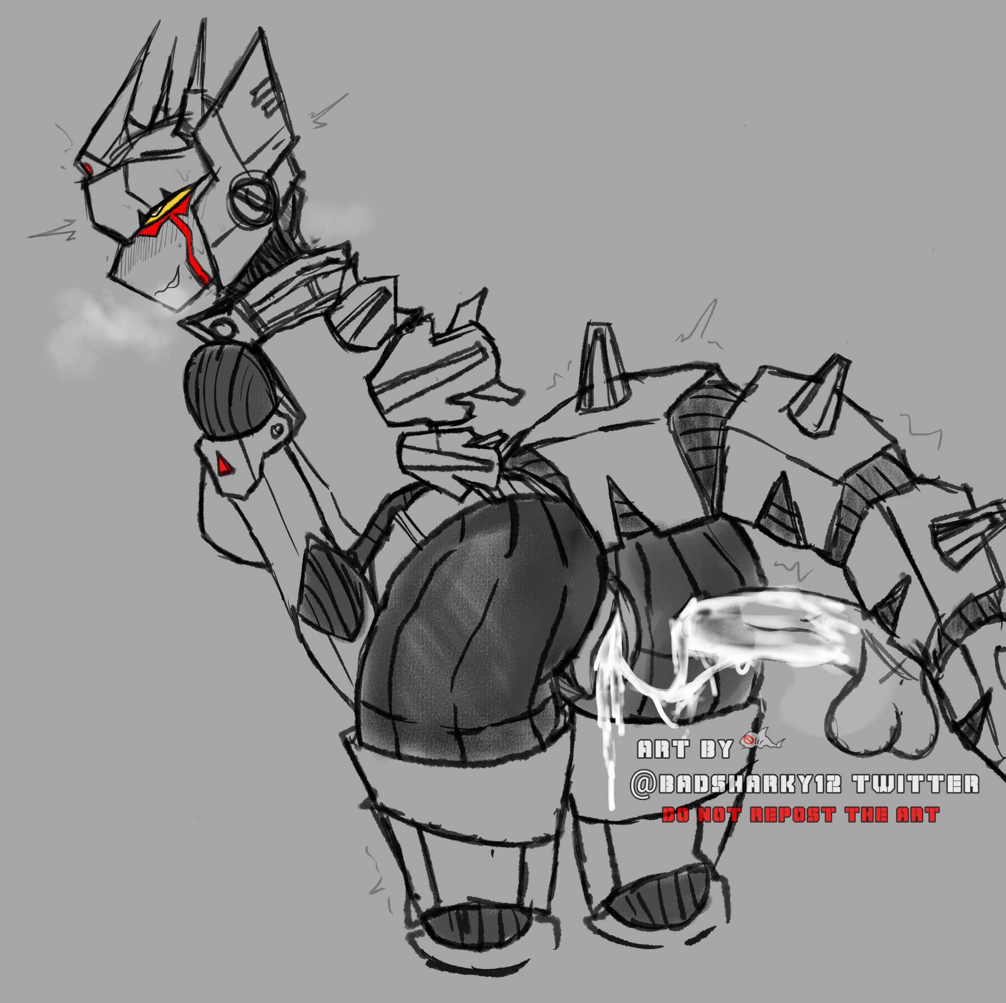 badsharky, cum in pussy, godzilla (series), humanized, kiryu (godzilla), plasmiliodark, robot, robot girl, steamy breath, tagme, tail