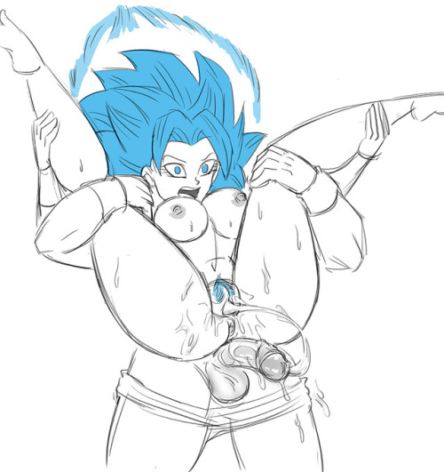 1boy, 1girls, 2d, 2d (artwork), after sex, after vaginal, anus, ass, aura, balls, blue eyes, blue hair, breasts, caulifla, clothed, clothing, creampie, cum, cum in pussy, cum splatter, cum string, dragon ball, dragon ball super, erect nipples, erection, female, funsexydragonball, goddess, large penis, legs held open, light skin, light-skinned female, male, nipples, nude, open mouth, penis, pubic hair, pussy, reverse stand and carry position, reverse suspended congress, saiyan, short hair, spiked hair, spiky hair, spread legs, standing sex, super saiyan, super saiyan blue, testicles, tongue, universe 6, veiny penis