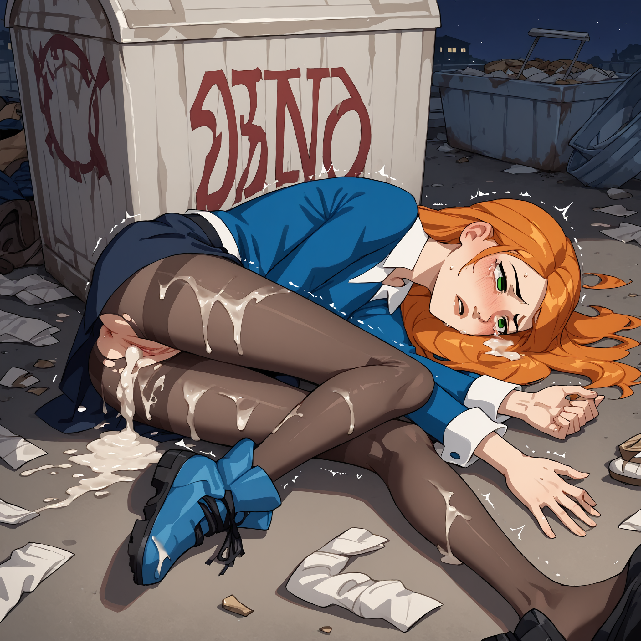 ...bukkake crying cum_in_pussy dumpster exposed_pussy fully_clothed gwen_te...