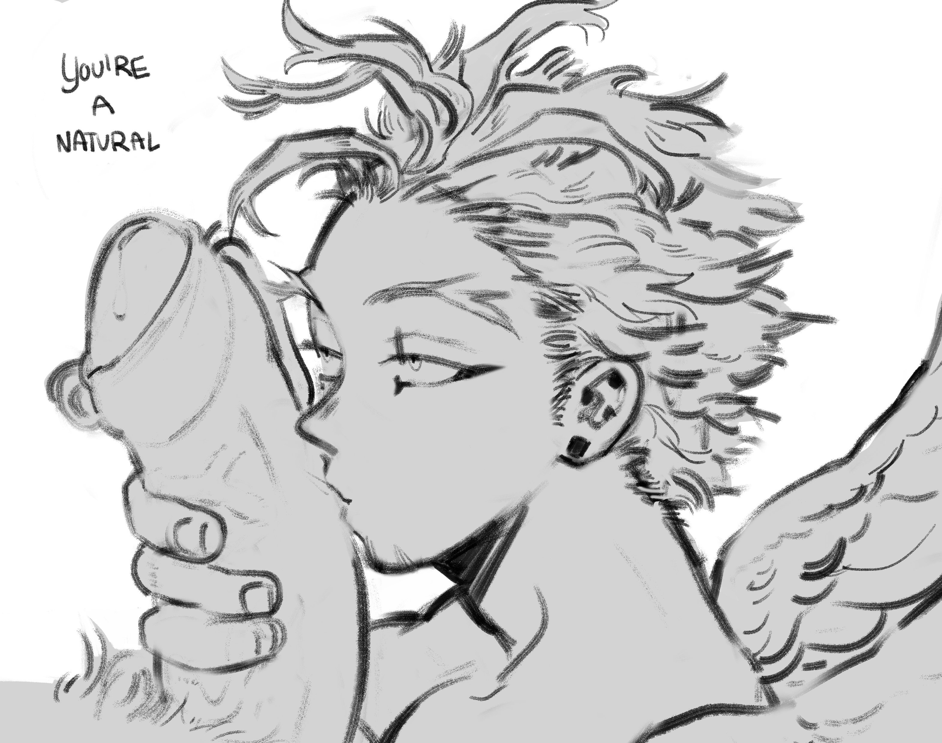cock worship, endeavor (my hero academia), enji todoroki, feathered wings, feathers, foreskin, gay, hawks (my hero academia), keigo takami, kissing, male, male only, my hero academia, oral, penis, piercing, pubic hair, uncircumcised, wings, worship, yaoi