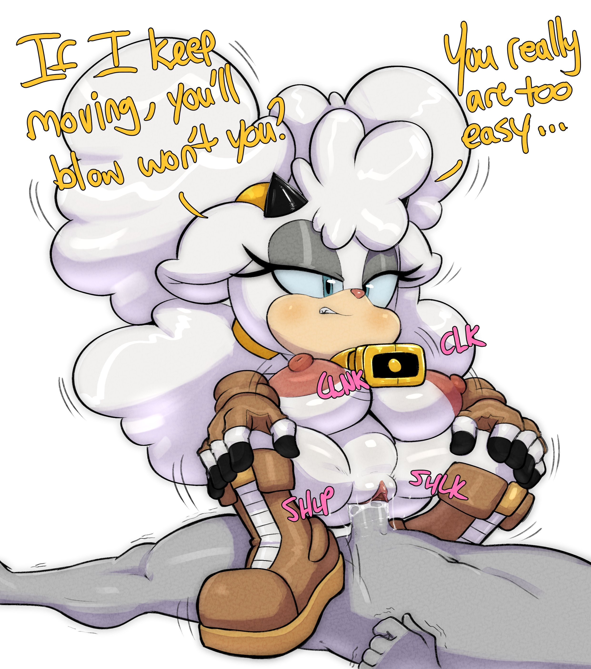 1boy, 1girls, anthro, big breasts, blush, bodily fluids, bovid, breasts, caprine, cowgirl position, digital drawing, digital media, english text, female, female on top, from front position, fur, genital fluids, genitals, guillion (toshkarts), guillynsfw, hi res, human, human on anthro, idw publishing, interspecies, lanolin the sheep, lanolin the sheep (sonic), large breasts, male, male human/female anthro, male penetrating, male/female, mammal, naked footwear, nipples, pussy, sega, sex, sheep, sonic (series), sonic the hedgehog (comics), sonic the hedgehog (idw), sonic the hedgehog (series), text, uncensored, vaginal fluids, vaginal penetration, vulva, white body, white fur