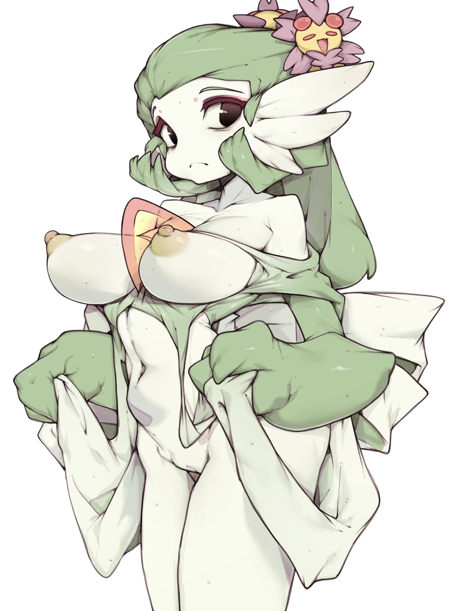 completely nude, completely nude female, gardevoir, generation 3 pokemon, large breasts, nipples, pokemon, pokemon (species), pussy, slugbox, tagme