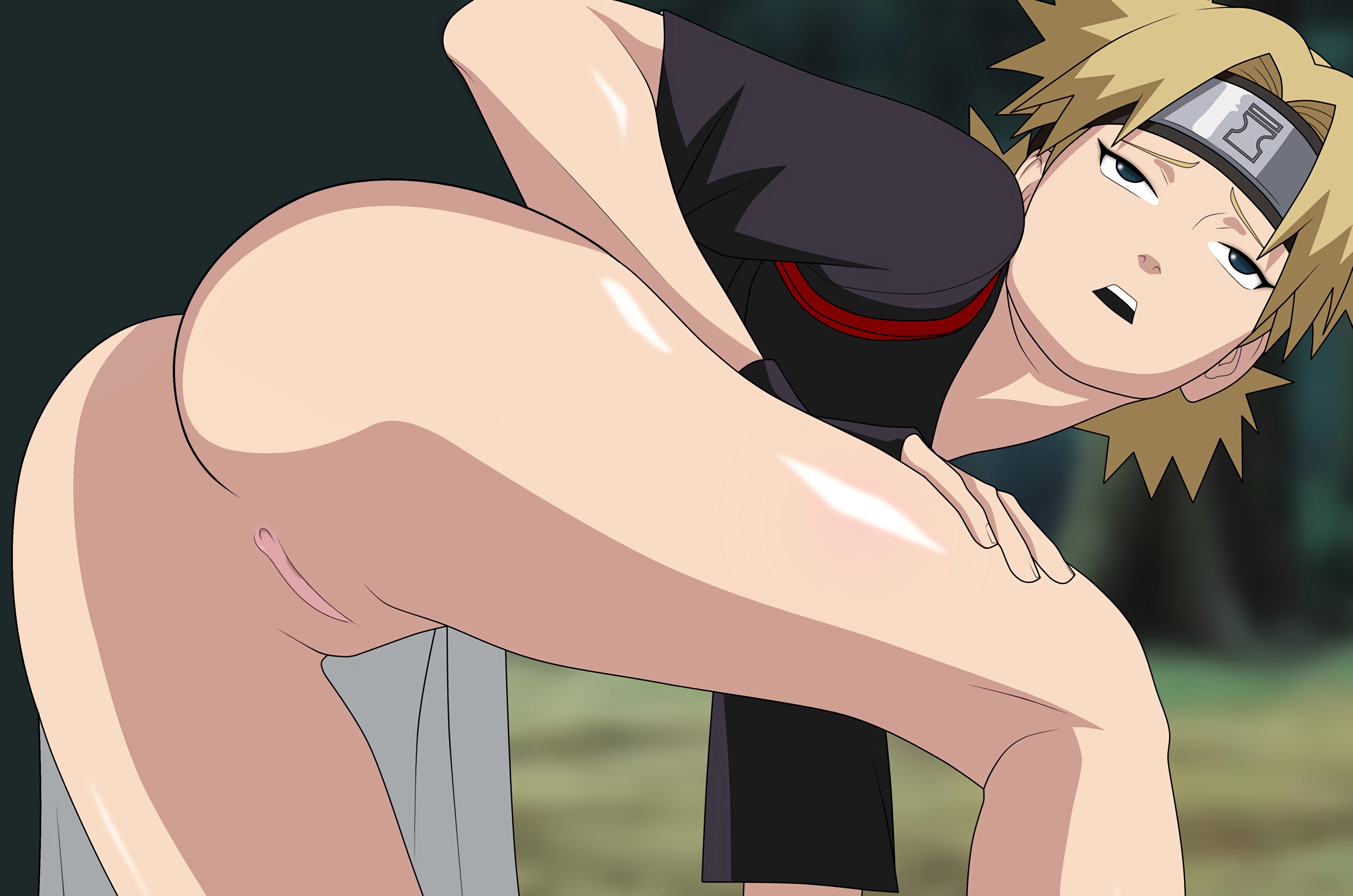 ass, edit, female, grizzlyart, moaning, naruto, naruto (series), naruto shippuden, no panties, pussy, temari, vagina
