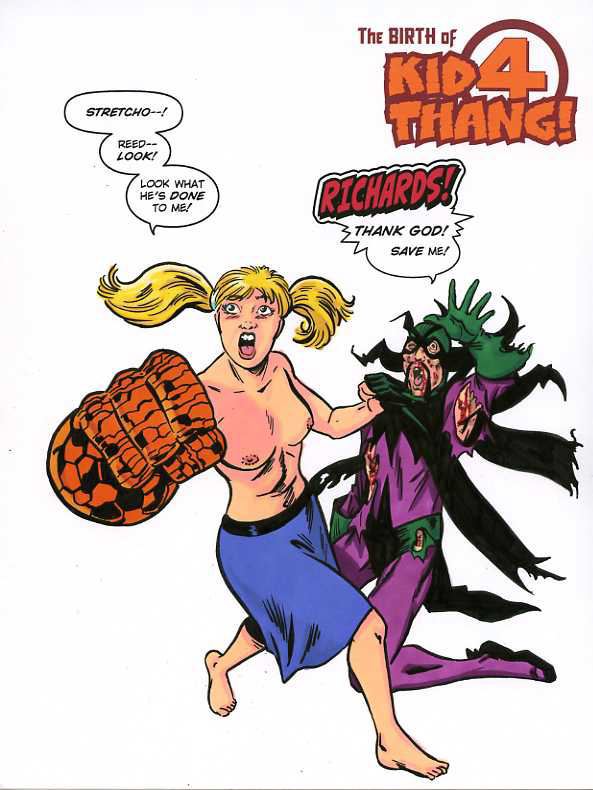 1boy 1girls adam_walters beaten ben_grimm brittney_grimm defeated_villain fantastic_four female human human_only light-skinned_female light-skinned_male light_skin male marvel rule_63 tebra the_thing_(marvel) topless topless_female