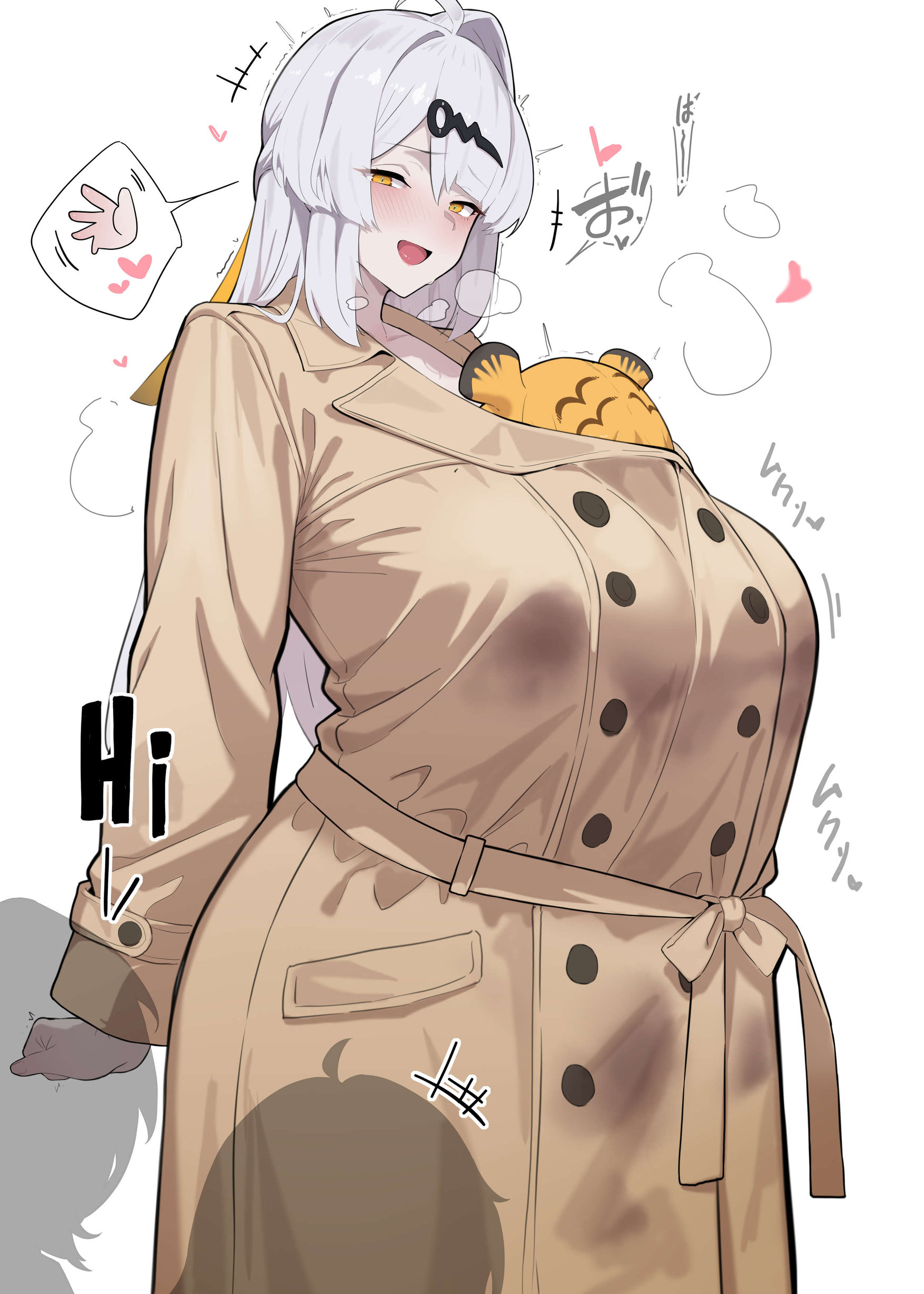 1futa, 1girls, backsack, futa on female, futanari, ju fufu, larger female, manzai sugar, sex, sex under clothes, size difference, smaller futa, stealth sex, trenchcoat, under another's clothes, yixuan (zenless zone zero), zenless zone zero