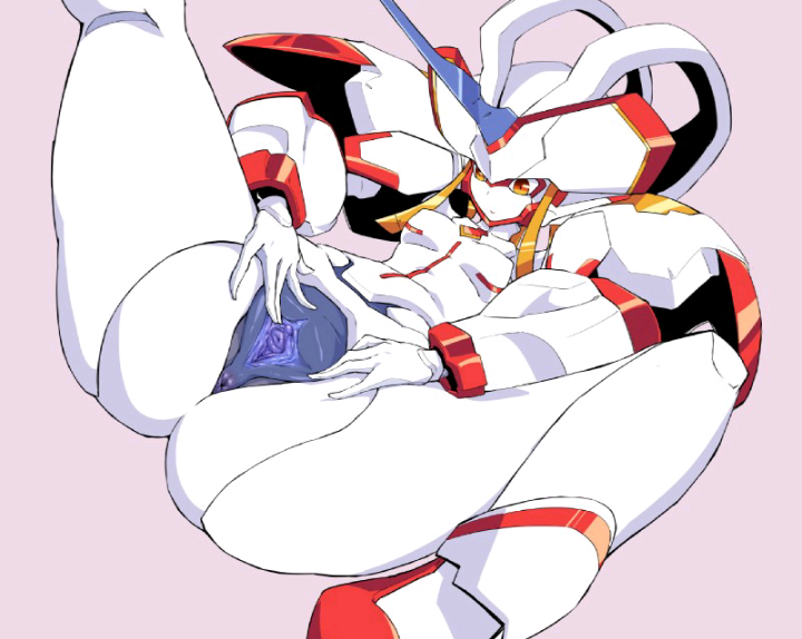 1girls anus ass darling_in_the_franxx detailed_pussy legs_up mecha pochincoff pussy robot robot_girl source_request strelizia thick_thighs wide_hips