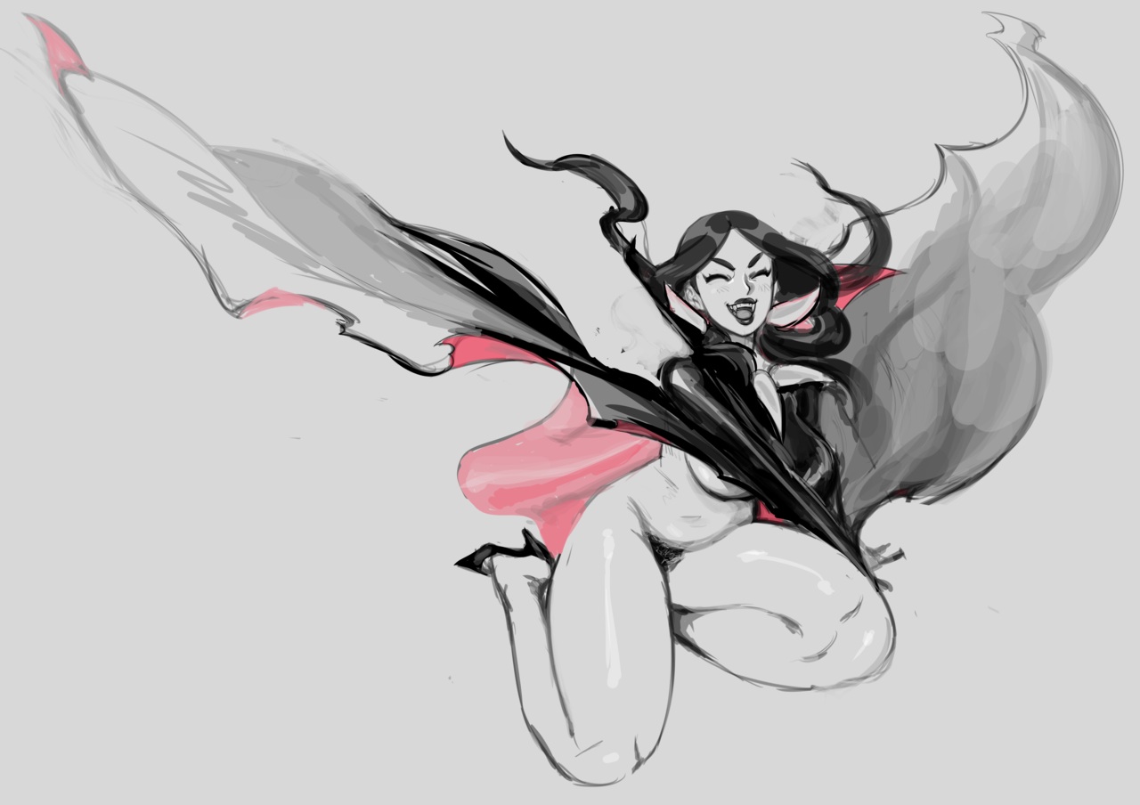 1girls, belly, black hair, breasts, busty, cape, closed eyes, clothes, drasna (pokemon), elite four, eyelashes, feet, female, female only, game freak, grey background, high heels, huge breasts, human, human only, necklace, nintendo, open mouth, partially colored, pokemon, pokemon xy, pubic hair, sexynomicon, sketch, smile, thick thighs, wide hips