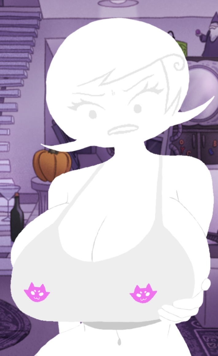 accurate art style, big breasts, bra, breast squeeze, breasts, female, help44com, holding breast, homestuck, roxy lalonde, self upload