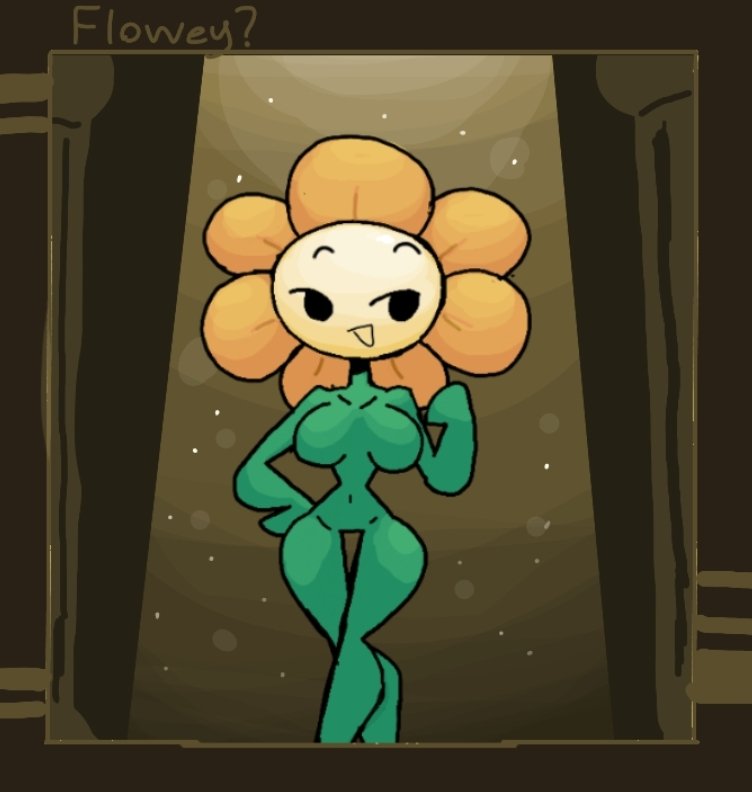 alexonjaychara, female, flowey the flower, plant girl, plant humanoid, rule 63, undertale