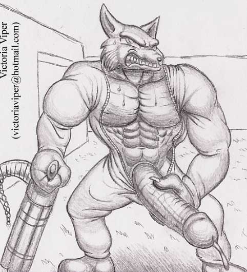 anthro boots chaingun chaingun_wolf duke_nukem_(series) duke_nukem_3d fan_character gigantic_penis grimace looking_at_viewer male_only masturbation monochrome muscular navel open_fly pencil_(artwork) prison_clothes projectile_precum shaded sharp_claws sharp_teeth spooge story_in_description sweat thick_penis traditional_media_(artwork) veiny_penis victoria_viper