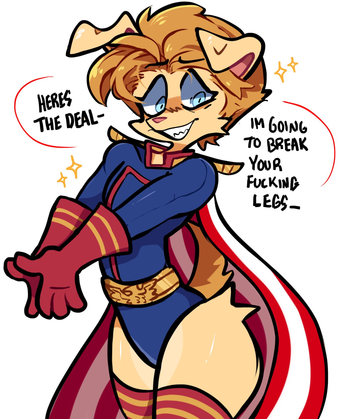 1boy, 1femboy, alternate species, anthro, anthro male, anthro only, black hair, blonde hair, blue eyes, bonelander (hoshmytots), bulge, canine, femboy, floating, floppy ears, furry, furry male, furry only, homelander, hoshmytots, leotard, male, male only, not porn, tagme, the boys