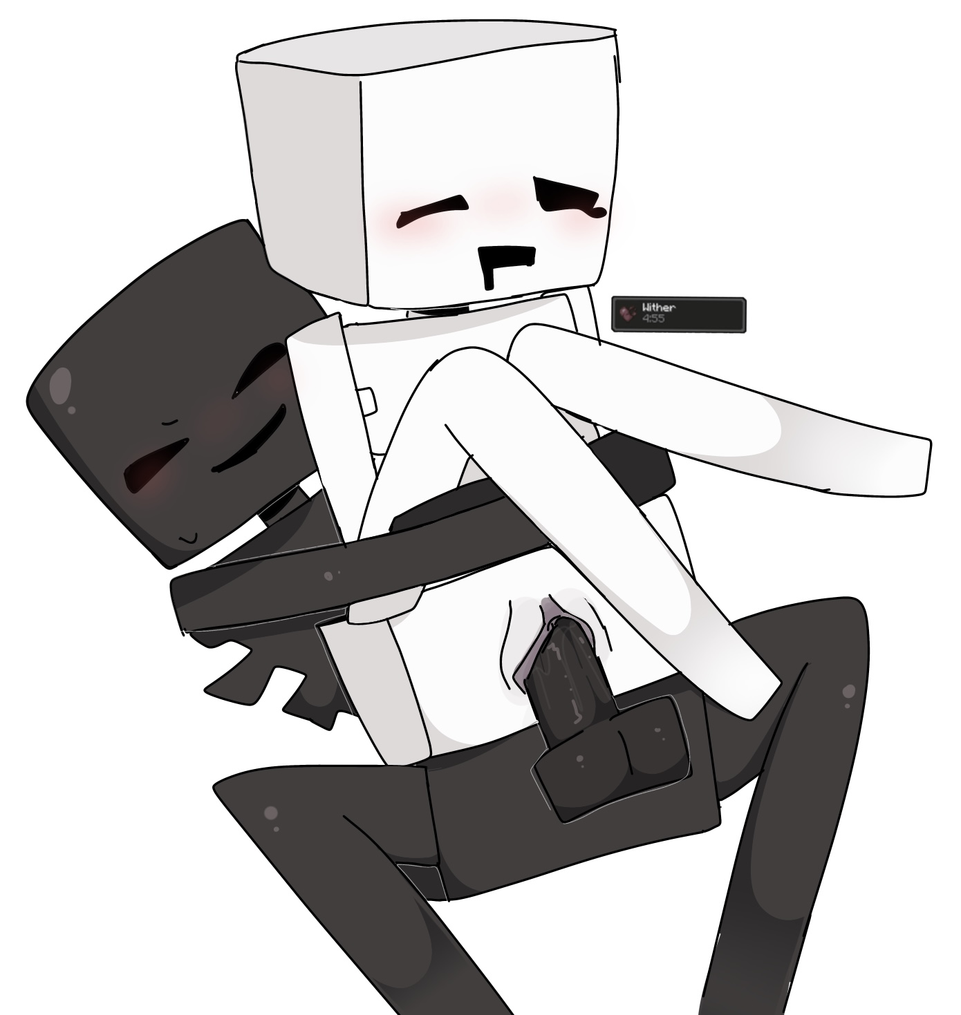 2025, cuntboy, gay, green corpse, hi res, highres, intersex, male, male only, minecraft, minecraft mob, mojang, skeleton, skeleton (minecraft), tagme, toony, wither skeleton (minecraft), yaoi