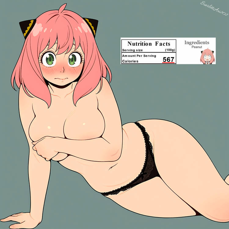 1female, 1girls, 2d (artwork), aged up, anya forger, artist request, blush, digital drawing, digital drawing (artwork), fuckable, green eyes, looking at viewer, nude female, pink hair, simple background, solo, solo female, spy x family, tagme