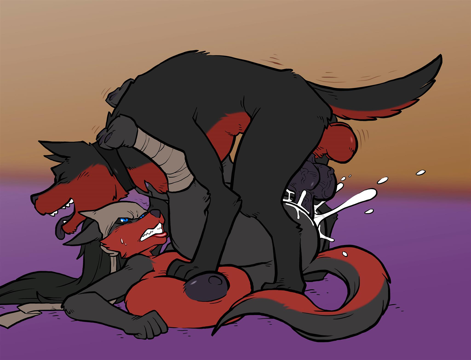 2d, angry, animal humanoid, anthro, anthro on feral, balls, bandages, bandana, big knot, big penis, black sclera, blue eyes, breasts, canid, canine, canis, clenched teeth, cum, cum in pussy, curvy, domination, female, feral, furry, high quality, huge breasts, knot, kythe (legend of queen opala), kythie (legend of queen opala), legend of queen opala, long hair, love, magihound, male, mammal, masterpiece, nipples, penis, pussy, sex, sparrow (artist), tail, testicles, tongue, tongue out, uncensored, vaginal penetration, wide hips, wolf