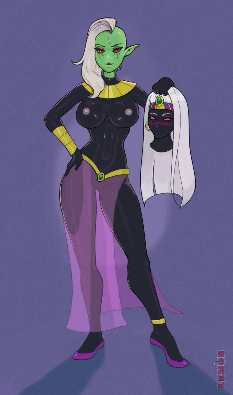 alien alien_girl alien_humanoid big_breasts black-skin bracelet breasts cartoon_network disguise disney female female_focus green_skin lemonxxxchanj looney_tunes lord_dominator mask queen_tyr'ahnee red_eyes skinsuit tagme tiara visible_pussy wander_over_yonder warner_brothers white_hair