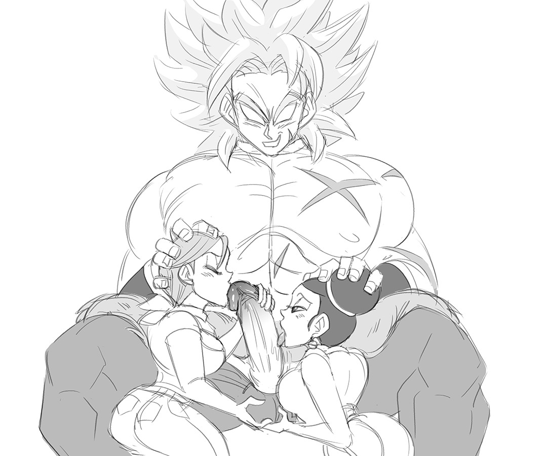 1boy, 2girls, abs, ass, ass focus, balls, balls fondling, bandana, bandana on neck, big abs, big balls, big penis, black and white, blank eyes, blowjob, bob cut, breasts, broly, broly (dragon ball super), bulma briefs, bun, cheating, cheating female, cheating wife, chichi, china dress, chinese clothes, clothed sex, collaborative fellatio, curvaceous, curvy, curvy body, curvy female, curvy figure, curvy hips, dick, double blowjob, double fellatio, dragon ball, dragon ball super, earrings, evil grin, evil smile, eyes closed, eyes half open, fellatio, female, femsub, forced, forced oral, funsexydragonball, grabbing, grabbing balls, hairbun, head grab, hourglass figure, human, humanoid, interspecies, jeans, legendary super saiyan, licking, licking penis, male, male/female/female, maledom, multiple fellatio, multiple females, multiple girls, muscles, muscular, muscular male, nipples, oral, oral sex, penis, rape, rape slave, saiyan, scars, scars on face, spiky hair, super saiyan, swingers, teamwork, tight clothing, tight jeans, tight pants