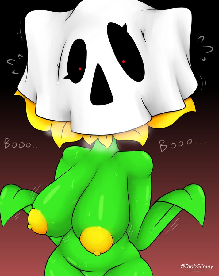 blobslimey digital_media_(artwork) female female_only ghost plants_vs_zombies sheet sheet_ghost solar_flare_(pvz)