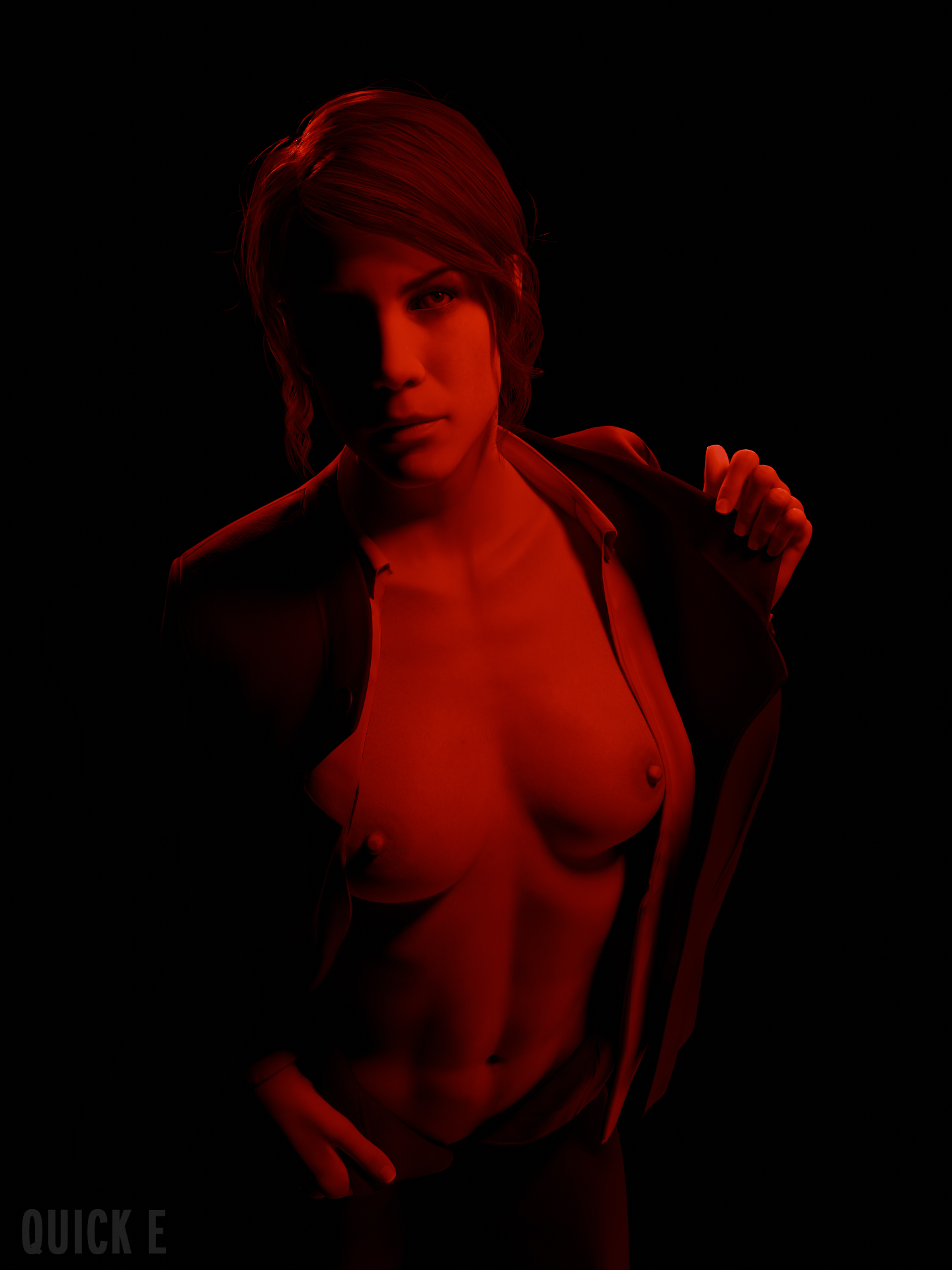 3d, abs, control, female, jesse faden, nude, nude female, quick e, remedy entertainment, remedy shared universe