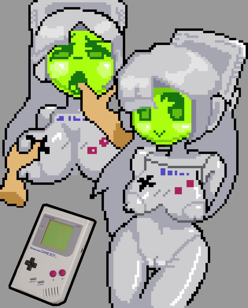 1girls, 2024, 2d, adriademon, anthrofied, blank background, breasts, captain n the game master, female, game boy, gameboy, grabbing breast, nipples, nude, nude female, pixel (artwork), pixel art, pussy, pussy peek, reference image, tagme, thumb in mouth