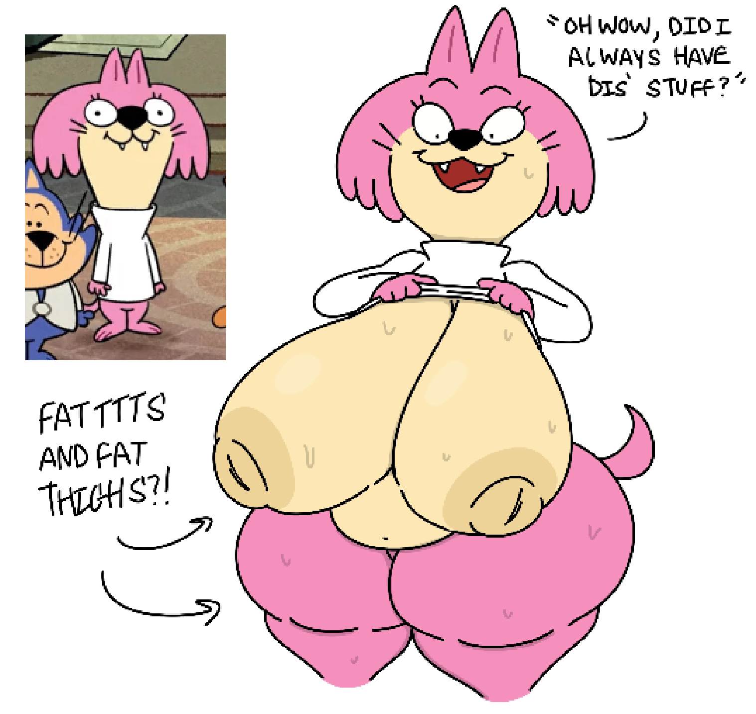 2025, 2d, 2d (artwork), 2d artwork, anthro, ass, big areola, big ass, big breasts, big butt, big nipples, big thighs, breasts, cat, choo-choo (top cat), digital art, digital drawing (artwork), digital media (artwork), feline, female, flashing, flashing breasts, furry, furry female, hanna-barbera, jellystone (hbo max), theslashfive, thick ass, thick thighs, top cat (series)