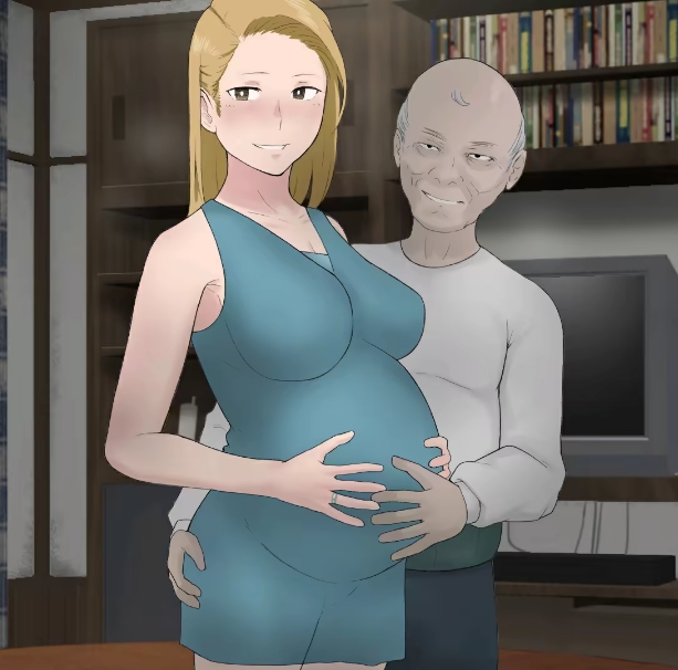 cuckold, cuckold impregnation, male, ntr, ntrman, old male, pregnant