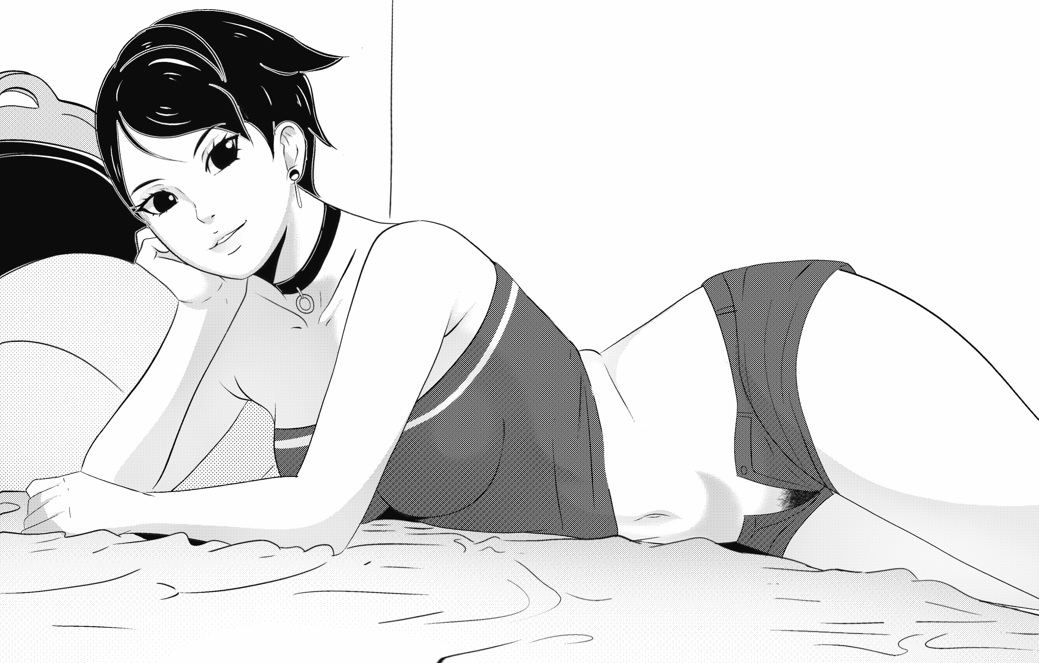 boruto: two blue vortex, clothed, female, lickliking, monochrome, naruto, naruto (series), sarada uchiha, teenage female, teenager, undressing, young