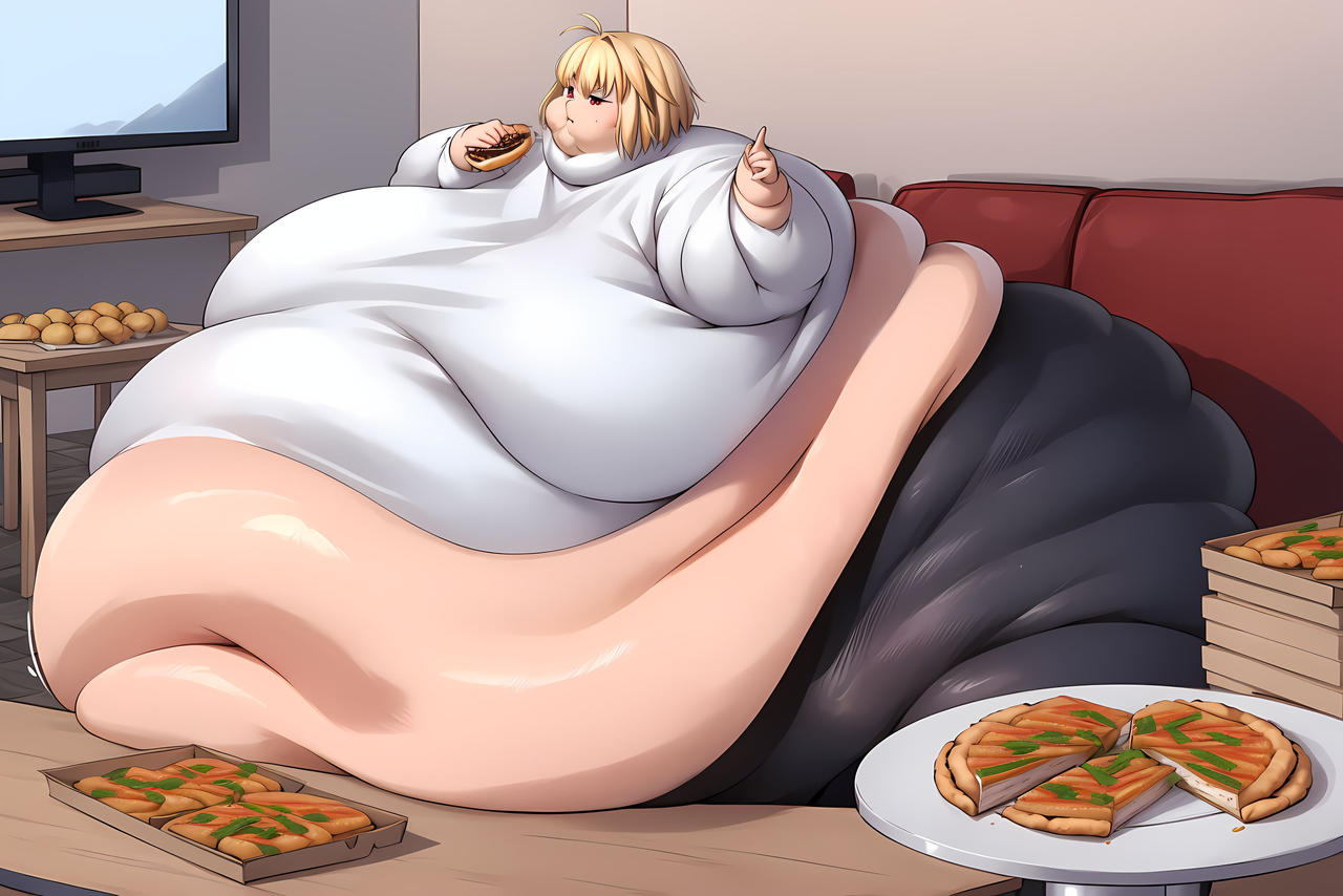 1girls ahoge ai_generated arcueid_brunestud ass bbw belly belly_bigger_than_body blonde_hair breasts breasts_bigger_than_head chubby enormous_belly enormous_breasts fat female huge_breasts hyper hyper_breasts immobile large_belly large_breasts melty_blood plump short_hair slob ssbbw tsukihime tummy weight_gain
