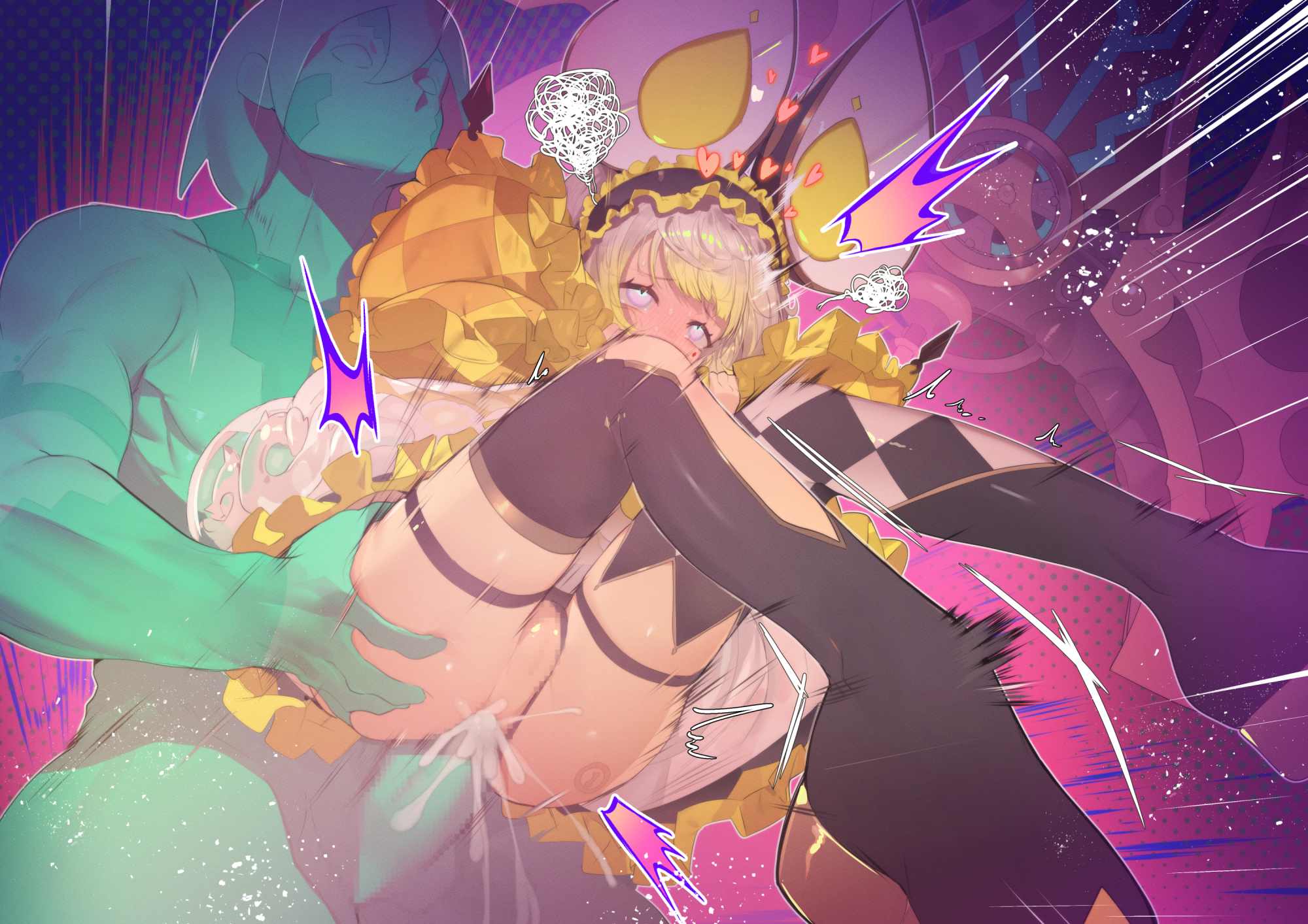 1boy, 1girls, anal, anal sex, ass, censored, cum, cum in ass, cum inside, duel monster, female, female penetrated, humanoid, male, male penetrating, male penetrating female, maliss p dormouse, mosaic censoring, mosaic censorship, ro g (oowack), sex, straight, yu-gi-oh!