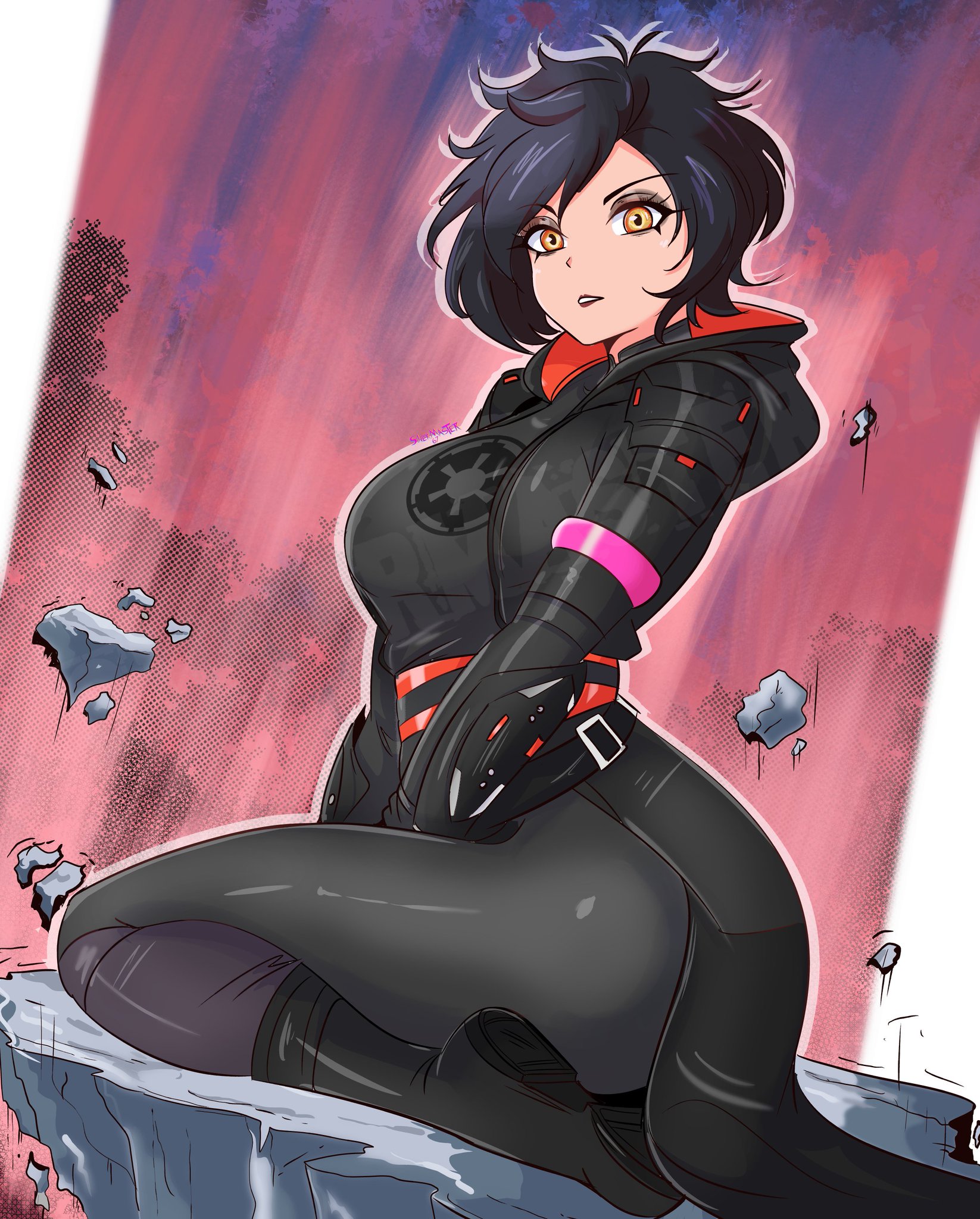 apprentice evie, apprentice evie (sith), big breasts, breasts, evie (fortnite), female, fortnite, goth, solo