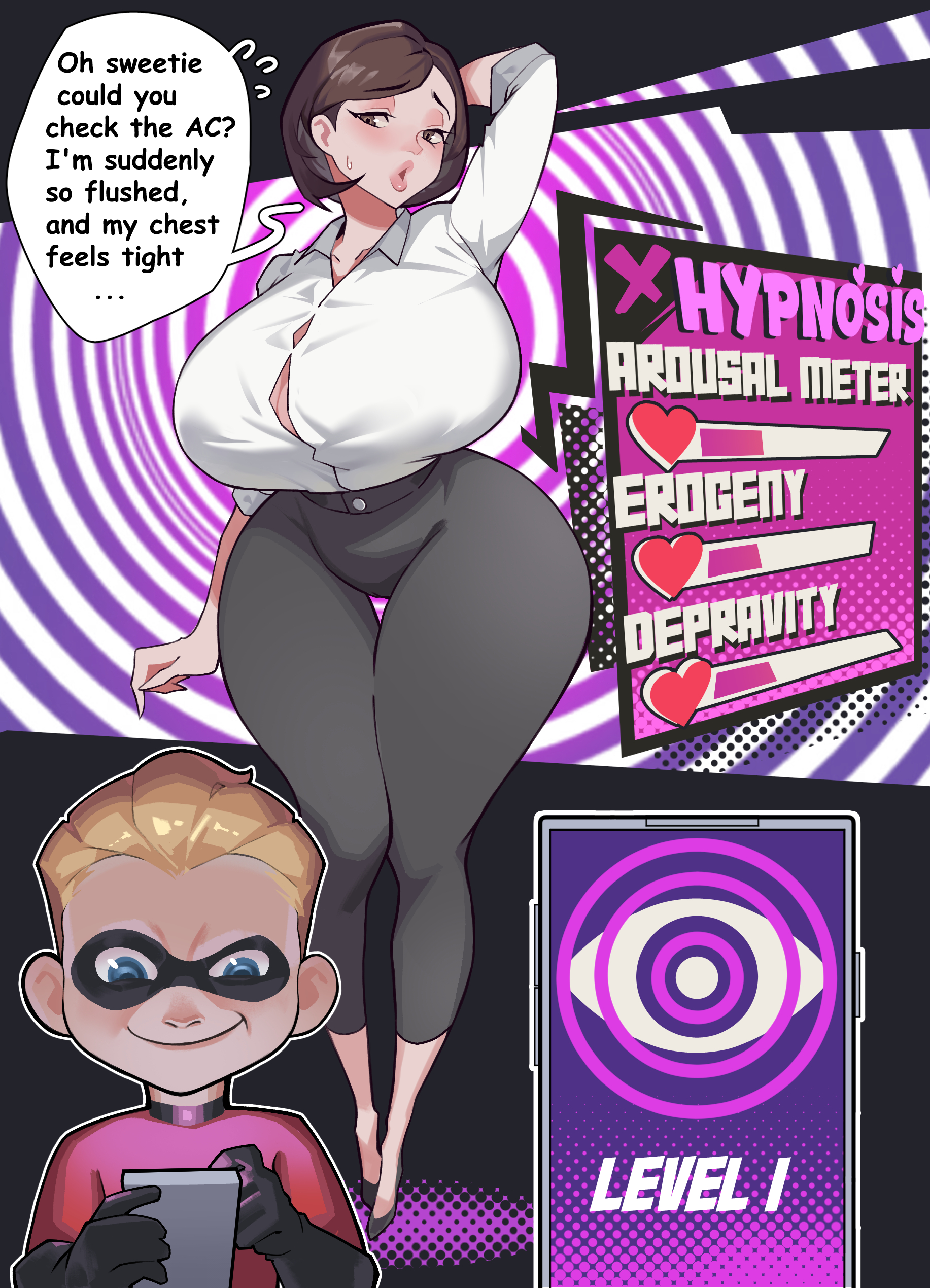ass, big ass, big breasts, breasts, dash parr, elastigirl, female, helen parr, hypnosis, hypnosis app, incest, male, mature female, milf, mind control, moomoodairy, mother and son, pixar, the incredibles, thick ass, thick thighs, thigh highs, thighhighs