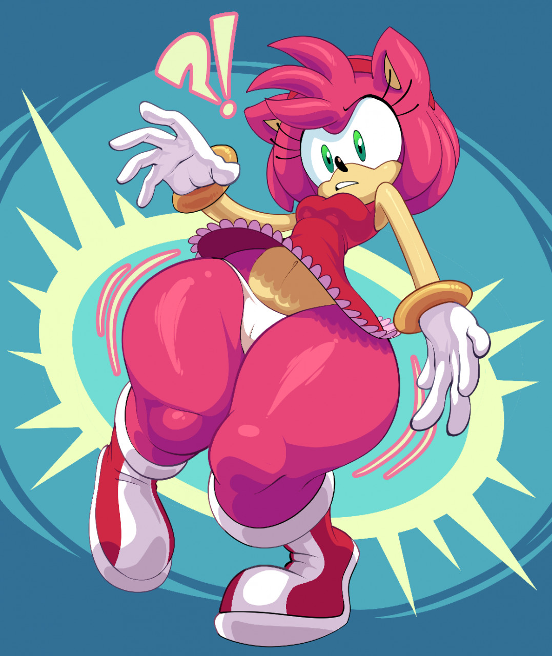 1girls, amy rose, ass, ass expansion, big ass, bottom heavy, breasts, clothing, daredemon7000, female, furry, huge thighs, massive ass, massive thighs, pear shaped, pear shaped female, pear-shaped figure, small breasts, sonic (series), sonic the hedgehog (series), thick thighs, thigh expansion, upskirt, wide hips