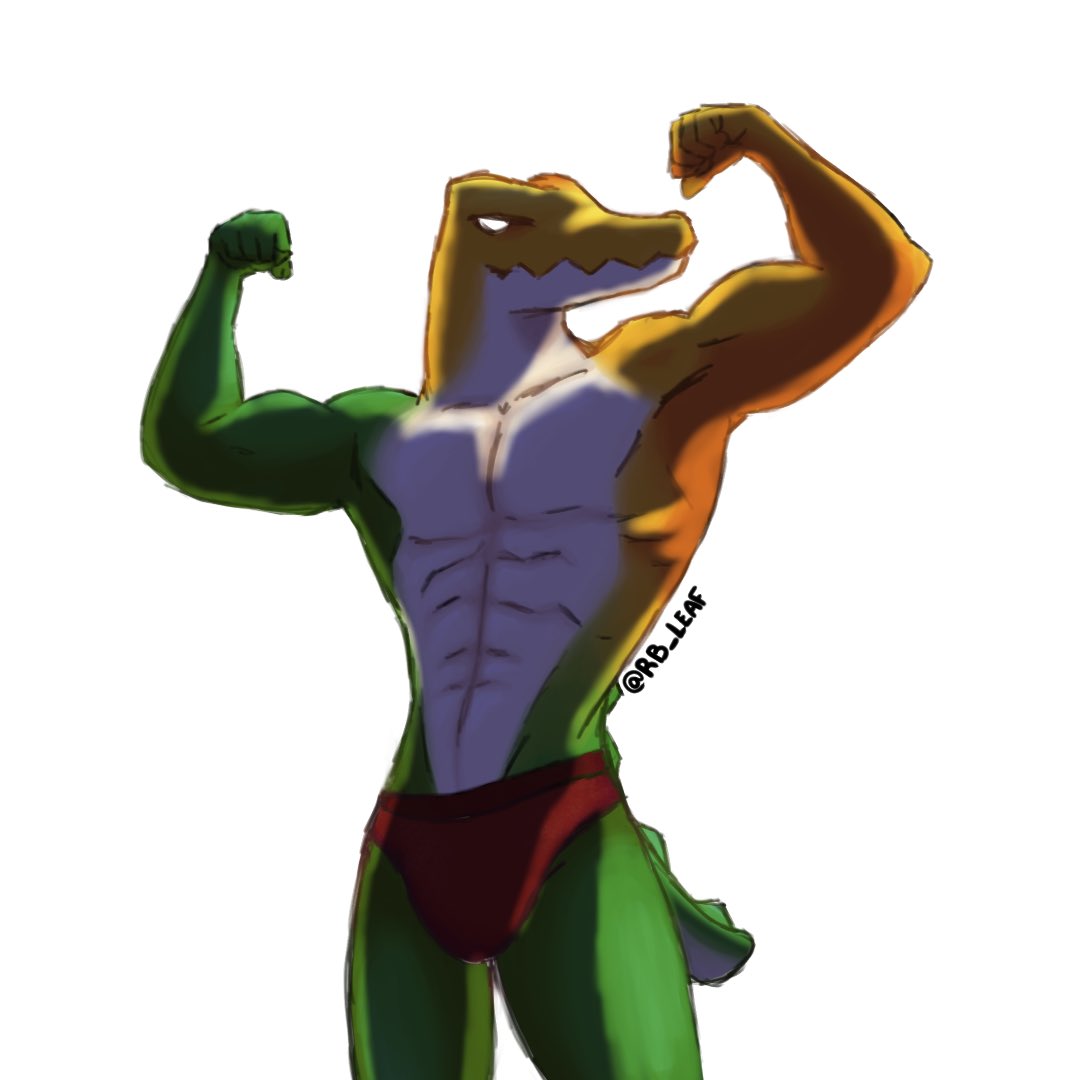 1boy anthro digital_circus furry gummigoo_(tadc) gummigoo_(the_amazing_digital_circus) male male_only muscular muscular_male reptile reptile_humanoid solo tadc the_amazing_digital_circus