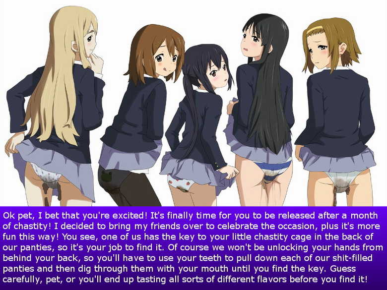 caption, chastity cage, guessing, recursive-captions, scat, slave