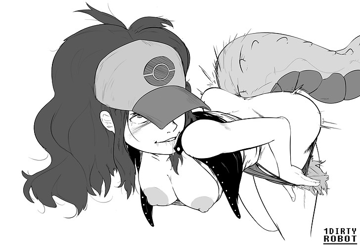 1dirtyrobot 1girls ahe_gao anal anal_sex areolae ass ass_up bent_over big_breasts blush breasts breasts_out clothes drooling exposed_ass exposed_breasts female hanging_breasts hat hilda_(pokemon) human interspecies jacket long_hair monochrome nintendo nipples pants_down pokemon pokemon_bw ponytail saliva sex shirt shirt_up shorts smile standing tentacle tentacle_sex text undressing watermark white_background