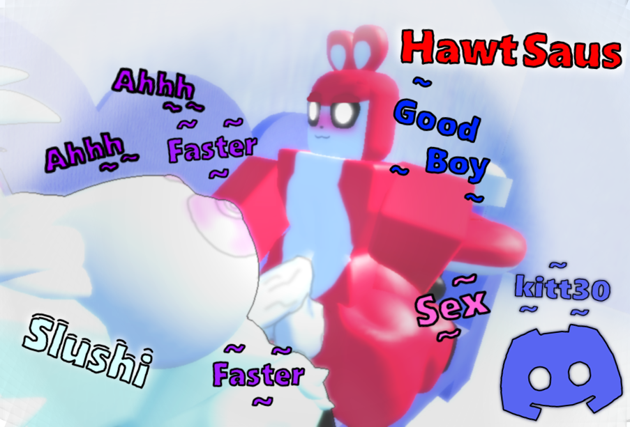 1boy1girl 3d big_breasts big_penis breasts chikn_nuggit furry hawt_saus_(chikn_nuggit) kitt_rr34_(artist) penis pussy rape roblox robloxian sex slushi_(chikn_nuggit) tagme text