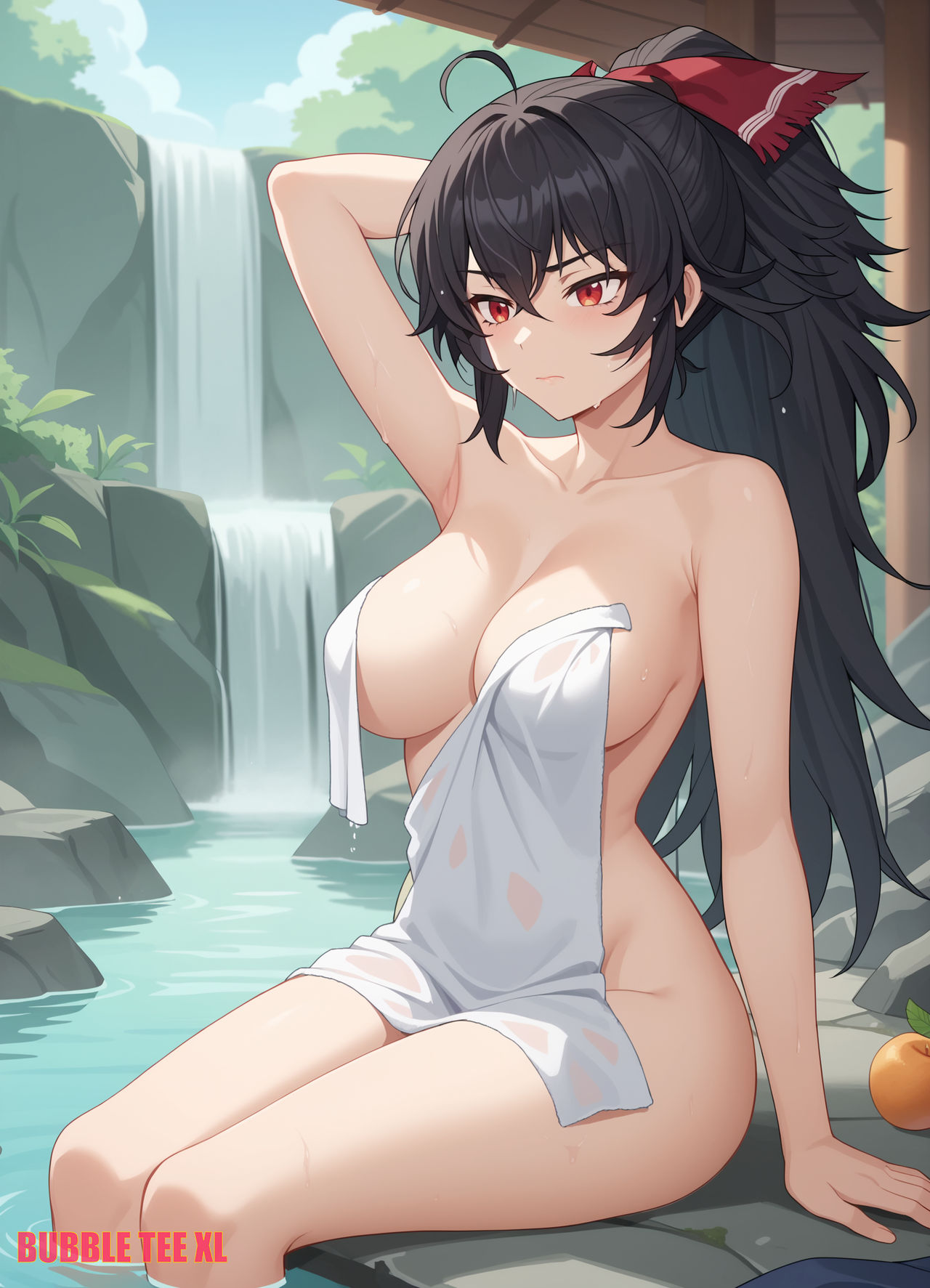 1girls ai_generated black_hair bubbleteexl milf raven_branwen red_eyes rwby