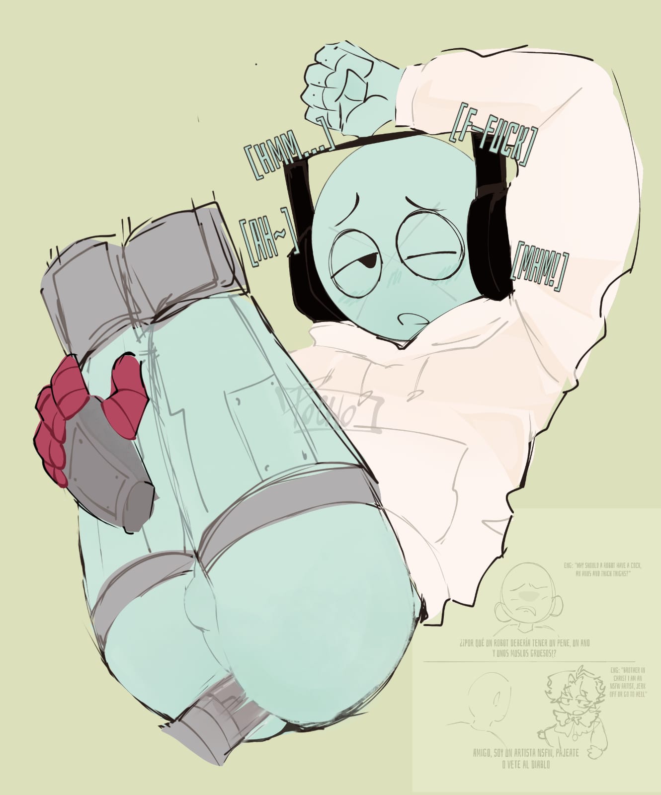 anal, anal sex, ass focus, ass grab, die of death (roblox), domination, english text, gay, gay anal, gay domination, gay male, gay sex, killdroid (die of death), livedroid, moaning, movement lines, pochoclos, roblox, roblox game, robot, robot boy, robot humanoid, robot sex, shy, shy expression, shy male, source request, spanish text, thick thighs, thighs