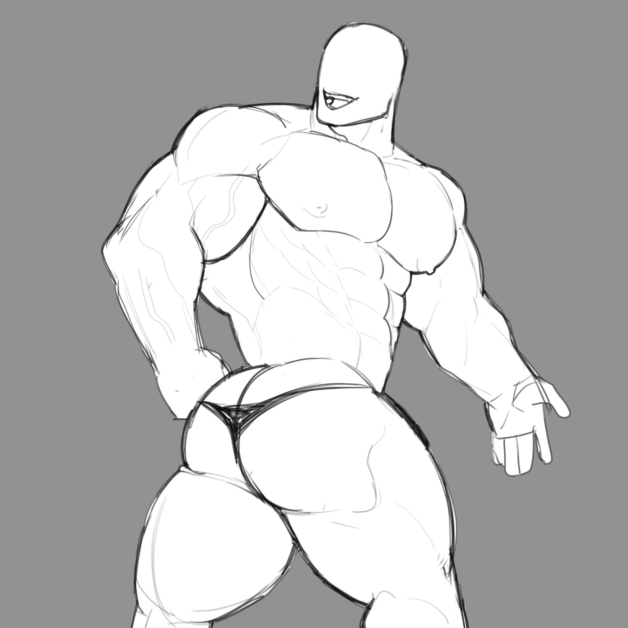 anon, anonymous male, apzapuru, bara, bara ass, bara tiddies, bara tits, gay, male only, muscular, muscular male, posing, possing, underwear, underwear only
