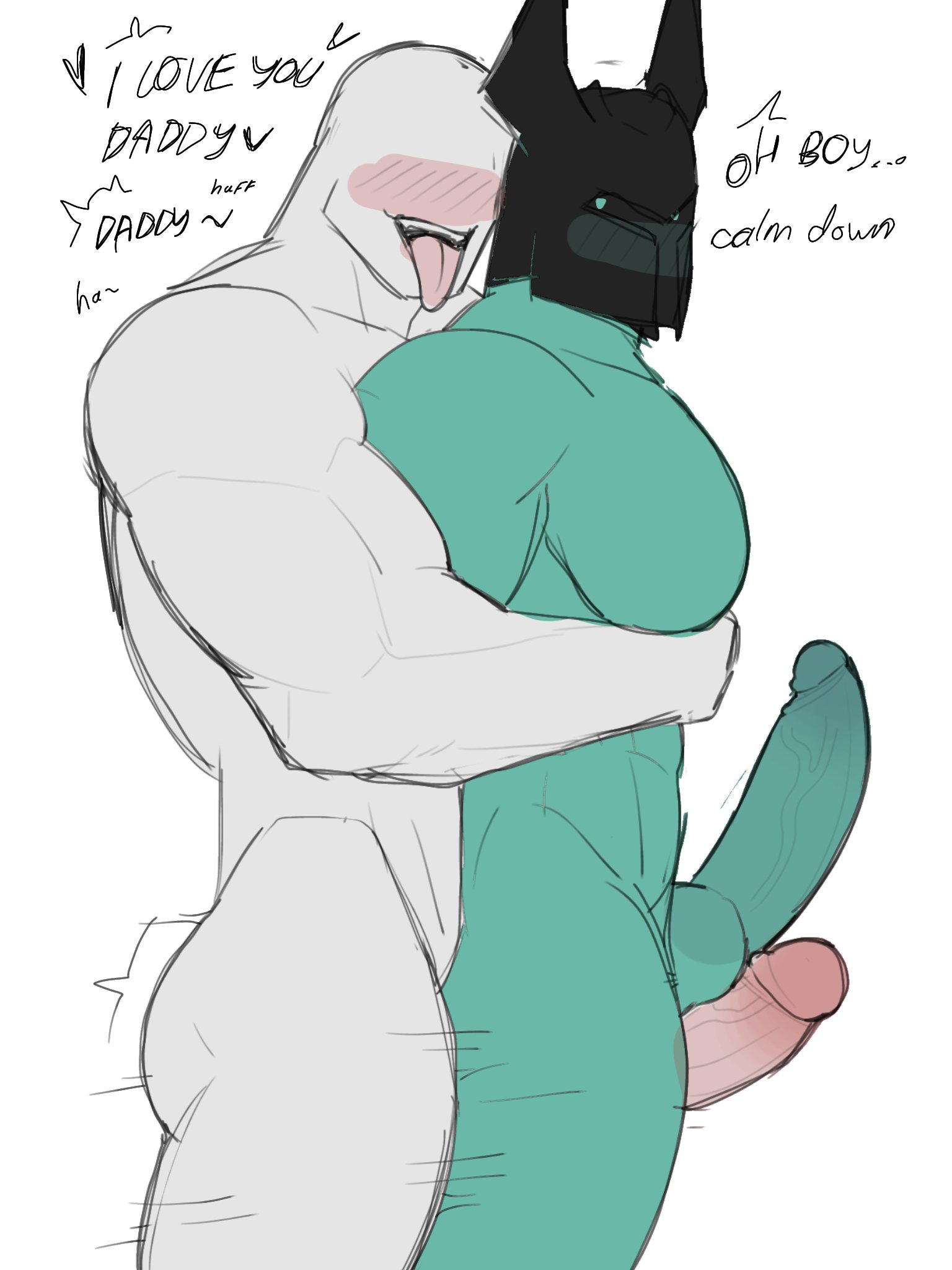 2boys, 2males, anon, anonymous male, apzapuru, bara, bara tiddies, bara tits, boner, daddy, daddy kink, erect penis, erection, frottage, frotting, gay, grabbing, grabbing from behind, helmet, helmet only, hugging, hugging from behind, humping, league of legends, male only, male/male, masked, masked male, masked men, mordekaiser, muscular, muscular male, nude, rubbing, rubbing penis, veiny cock, veiny penis, yaoi