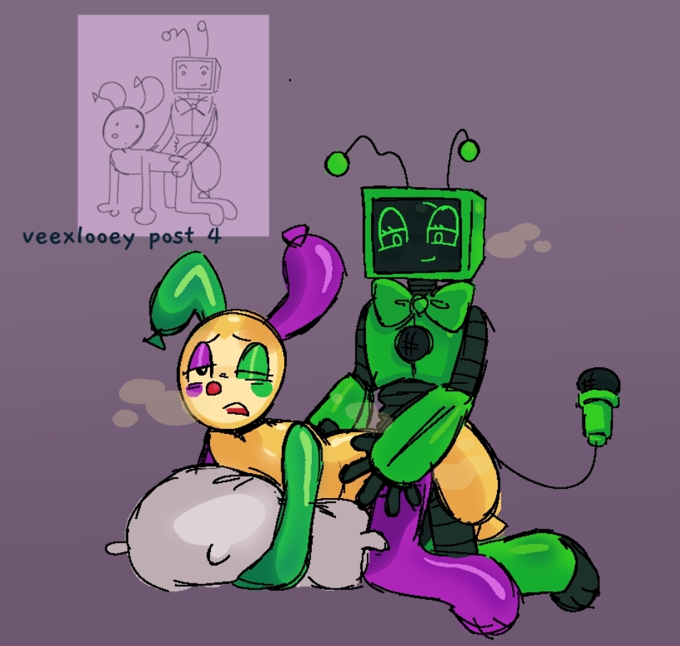 dandy's world, dandys world, doggy style, koollaidd102, looey (dandy's world), pillow, transgender, vee (dandy's world)